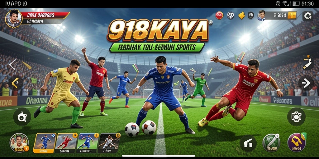 Tampilan gameplay seru dari aplikasi 918KAYA yang menampilkan olahraga.