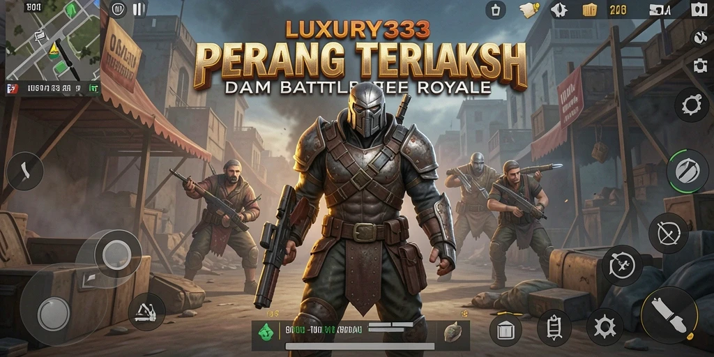 Tampilan menarik dari gameplay LUXURY333 dalam misi Battle Royale.