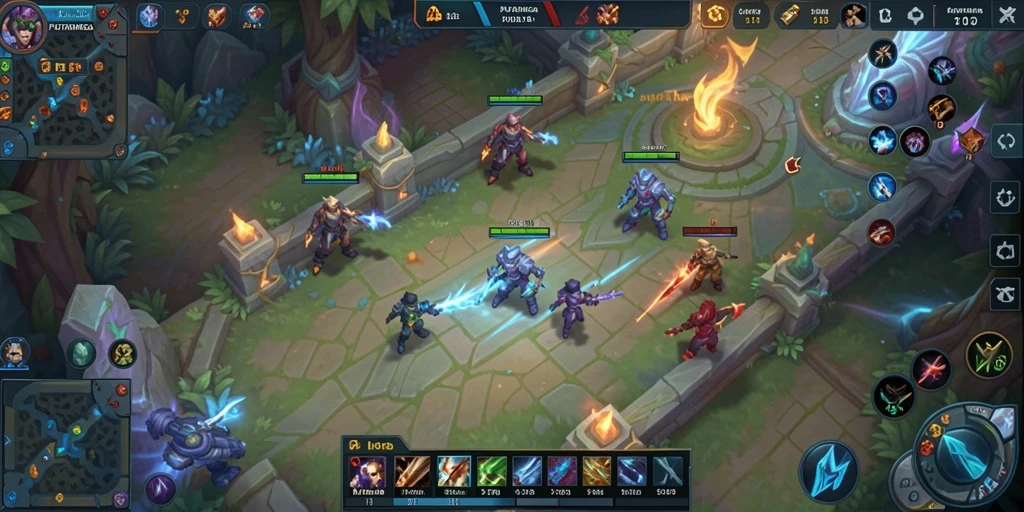 Tampilan gameplay seru di arena <strong>PUTARMEGA</strong> dengan karakter unik.
