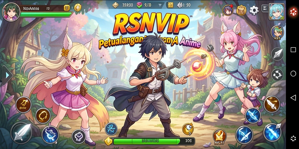 Tampilan gameplay seru dan interaktif di dunia Anime.