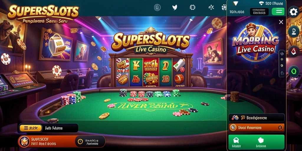 Tangkapan layar gameplay Live Casino yang menarik di SUPERSLOTS.